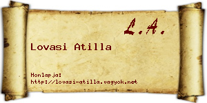 Lovasi Atilla névjegykártya
